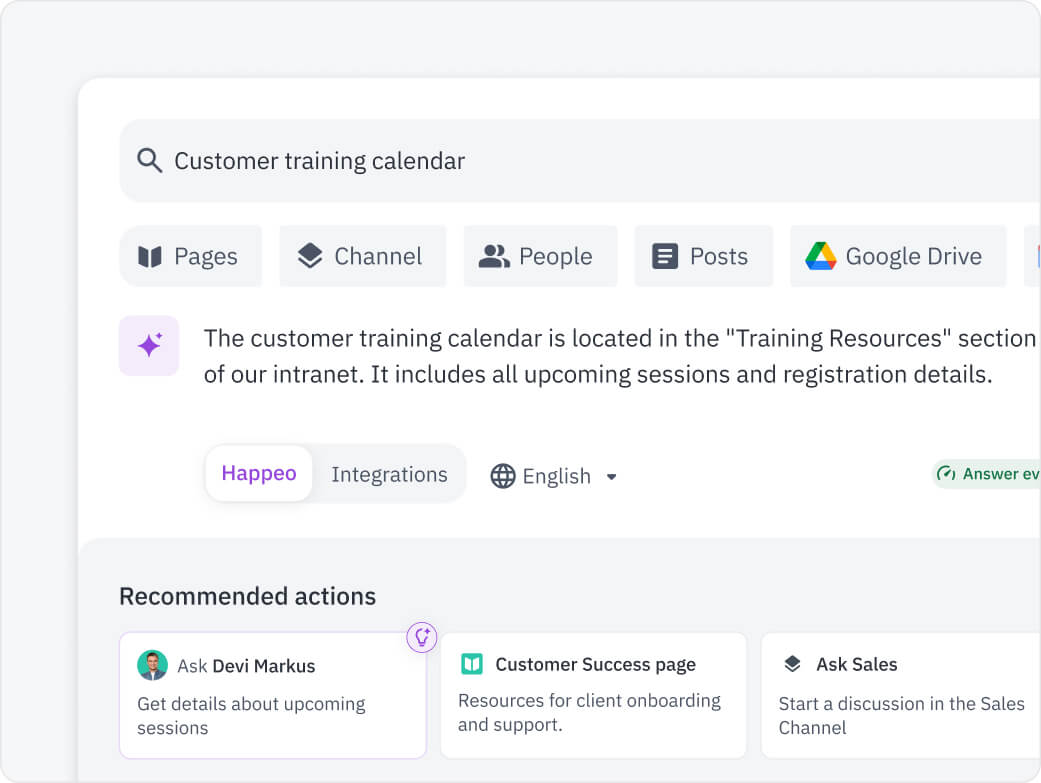 Happeo Intranet for Customer-facing teams